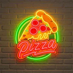 pizza yazılı neon led tabela restoran için